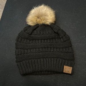 C.C black beanie with Pom Pom on top!